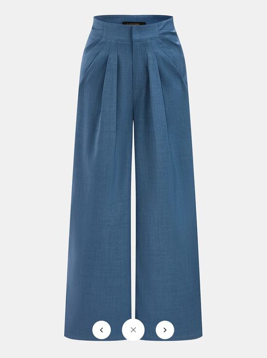 Commense Pants - NWT Commense Casual Pleated Wide Leg Pants Sz S